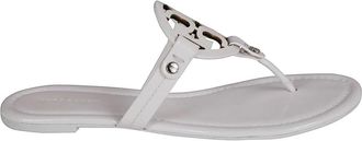 Tory Burch Sandalo - Dames - Slippers - Wit - 36 EU - Leer - Schoenen