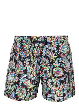 Etro Zwembroek met paisley-print - Zwart