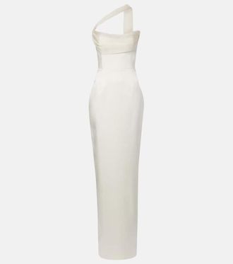 New Arrivals Julietta scarf-detail silk gown