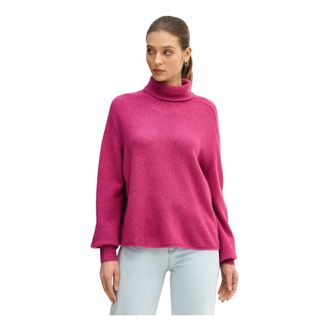 Benetton Turtleneck Trui - Dames - Coltruien - Roze - XS - Wol - Truien & Vesten