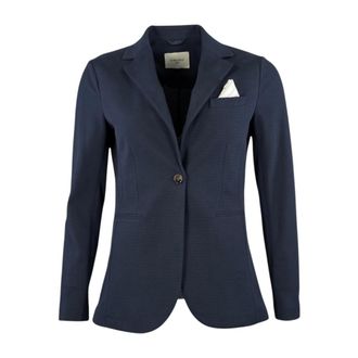 Circolo 1901 Blazers, female, Blue, Size: XS Slim Long Oxford Jacket