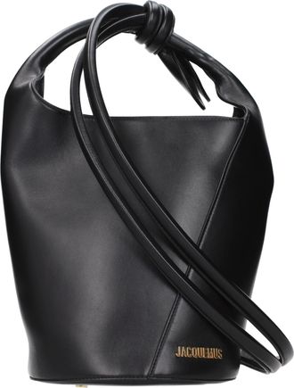 Jacquemus Le Petit Tourni Umh&auml;ngetasche Damen Leder Schwarz