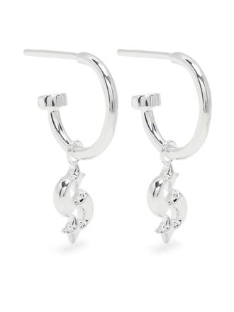 Stolen Girlfriends Club Hidden Heart anchor earrings - Silver