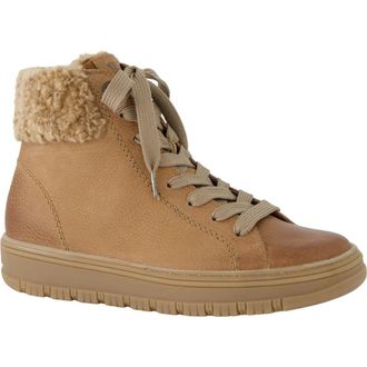 Paul Green Cambria High Top Sneaker in Tan Grained Nubuck at Nordstrom Rack, Size 8.5Us/ 6Uk