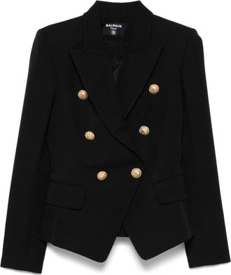 Balmain Black Double-breasted Blazer