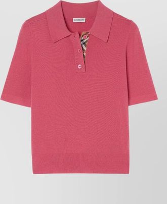Burberry merino wool fine-knit polo shirt