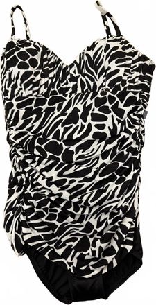 Miraclesuit Womens One Piece Swimsuit In Black/white