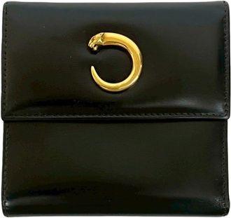 Cartier Black Leather Wallet (Tri-Fold) (Pre-Owned)