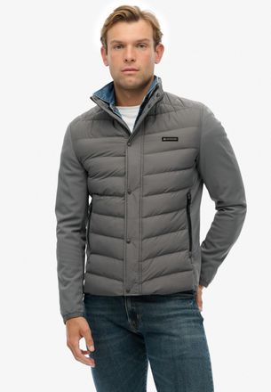 Superdry Steppjacke SUPERDRY STORM POPPER SOFTSHELL JKT, Herren, Gr. XXL, schwarz dull charcoal, Web, Obermaterial: 100% Polyester, unifarben, slim fit normal,
