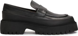 Kazar Leren schoenen op een tractierzool - Dames - Loafers - Zwart - 38 EU - Leer - Schoenen