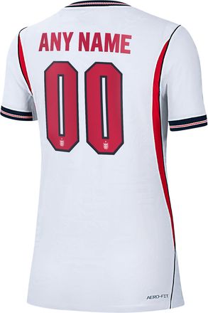 Nike England 2026 Match Home Nike Womens Aero-FIT Soccer Authentic Custom Jersey By You in White | NN203948245-CUS