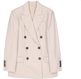 Brunello Cucinelli Blazer Jas - Dames - Blazers - Roze - S - Wol - Jassen