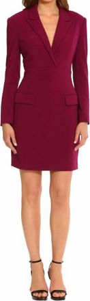 Maggy London Tuxedo Dress In Plum