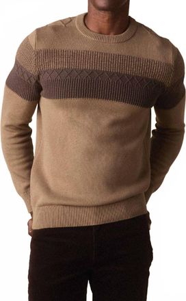 The Normal Brand Tom Stripe Crew Sweater In Jute