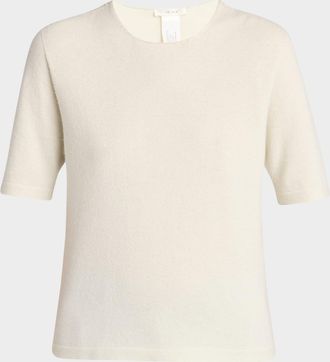 The Row Ipar Short Sleeve Cashmere Top