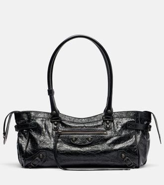 Balenciaga Le City East-West leather shoulder bag