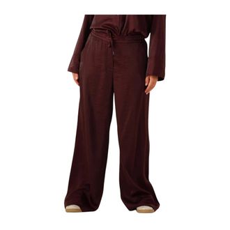 Beaumont Amsterdam Broeken, Dames, Bruin, S, Bordeauxrode Viscose Broek voor Vrouwen