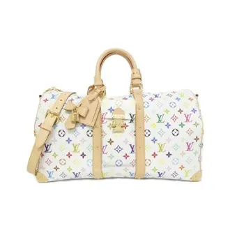 Louis Vuitton Vintage, unisex, Wit, ONE Size, Pre-owned Canvas Weekendtas