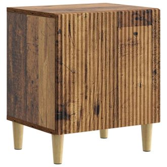 vidaXL Armario De Noche Madera Envejecida 43 X 34,5 X 50 Cm Vidaxl