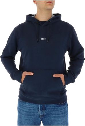 HUGO BOSS Hombre, Sudaderas, Azul, Talla: S