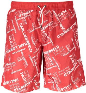 Karl Lagerfeld Rode Polyester Zwemkleding voor Mannen