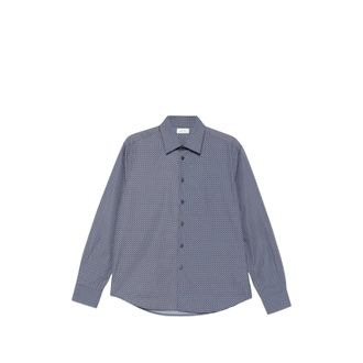 Ferragamo Geometric-print Long-sleeve Shirt