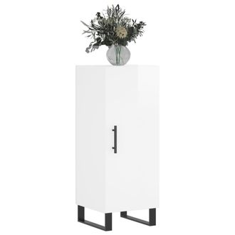 Berkfield Home Sideboard High Gloss White 34.5x34x90 cm Engineered Wood