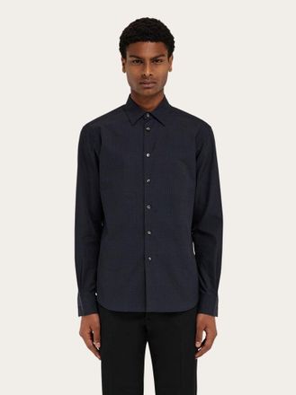 Ferragamo Textured Cotton Shirt - Black