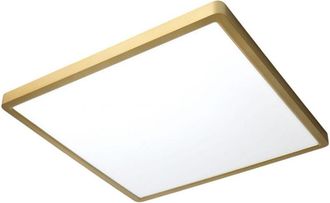 Trade Shop TrAdE Shop Traesio - Plafoniera Led Moderna Ultra Slim Quadrata 45w Ip40 Tecnologia Cct Con Switch Pq-450-3c - Oro Satinato