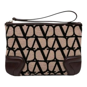 Valentino Pre-owned Polstasje - Dames - Pre-owned - Bruin - Maat: ONE Size Leer