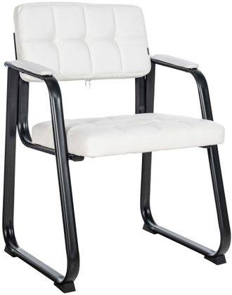Clp Sedia Visitatore Canada B In Similpelle Bianco