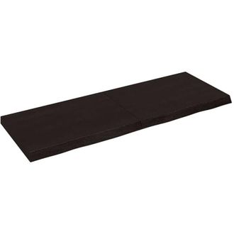 vidaXL Vidaxl - Estante Pared Madera Roble Tratada Marr&oacute;n Oscuro 140x50x(2-6)cm