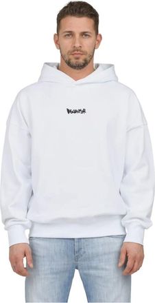 Disclaimer Hoodies, male, White, S, Hoodie with back motif and front logo