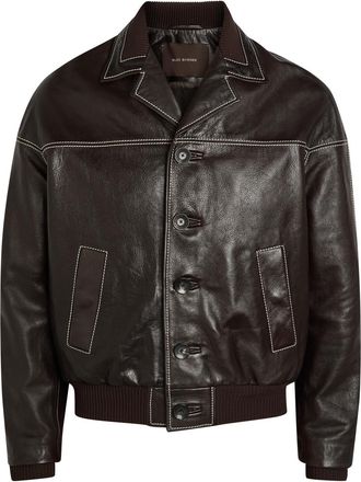 Wales Bonner Wales Bonner Time Leather Jacket - Brown - L
