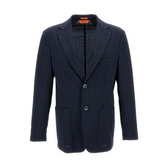Barena Blazers, male, Blue, Size: S Giacca monopetto