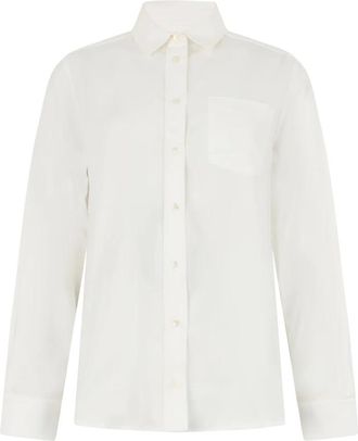 Max Mara Overhemden, Dames, Wit, S, Katoen, Katoenen Oxford Shirt