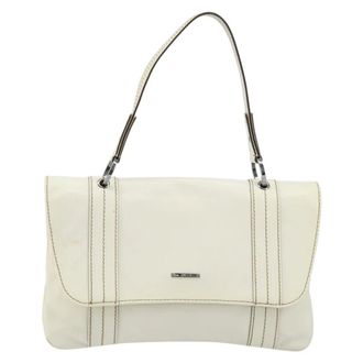 Gucci Vintage Leather White Leather Handbag (Pre-Owned)
