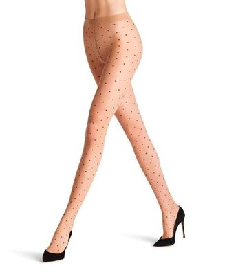 Falke Bicolour Dot 15 Denier Sheer Tights in Powder at Nordstrom, Size X-Large