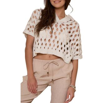 Saachi Breeze Knit Shirt in White at Nordstrom Rack