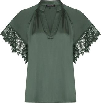 Bruuns Bazaar Korthalsia BB Winy Blouse - Dames - Blouses - Groen - S - Overhemden