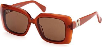 Max Mara MM0030 44E Womens Sunglasses Orange Size 54