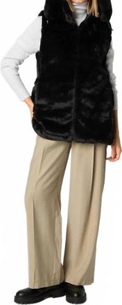 Save The Duck Faux Fur Reversible Vest In Black