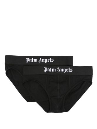 Palm Angels Set di 2 slip con stampa - Nero