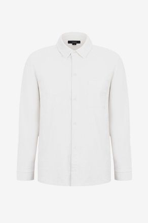 Vince Lang&auml;rmeliges Hemd aus samtigem Jersey