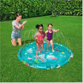 Trade Shop Trade Shop - Tappetino Splash Con Getti DAcqua Effetto Fontana Fondale Marino 165 Cm 52487