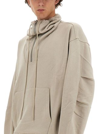 Helmut Lang Zip Organic Cotton Sweatshirt - Gray