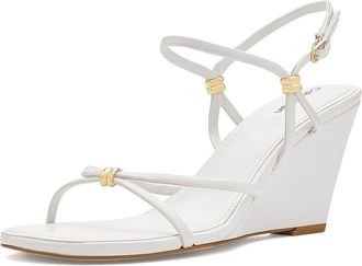 Calvin Klein Deliney Womens Sandals White : 9.5 M, Faux Leather