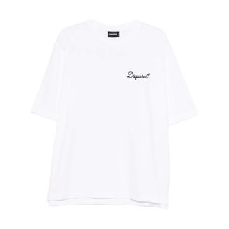 Dsquared2 Heren, Tops, Wit, Maat: M Katoen