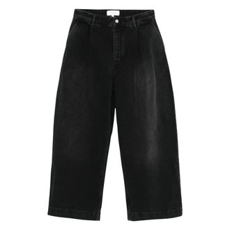 STUDIO NICHOLSON Heren, Jeans, Zwart, Maat: S Katoen