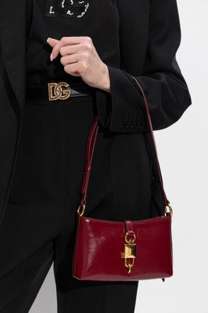 Dolce & Gabbana Shoulder Bag Lock, Womens, Burgundy